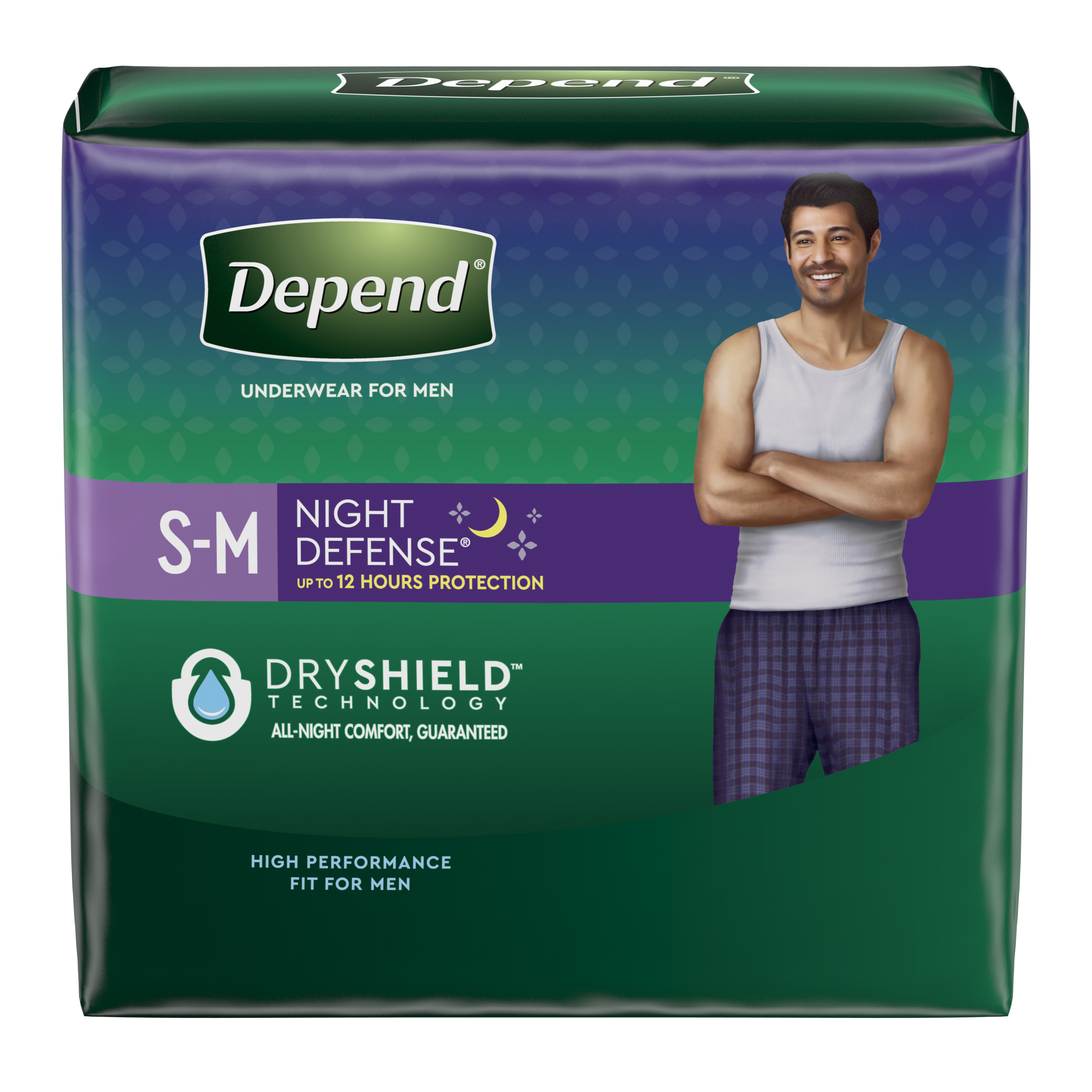 Depend Night Defense Underwear for Men Overnight S M L XL