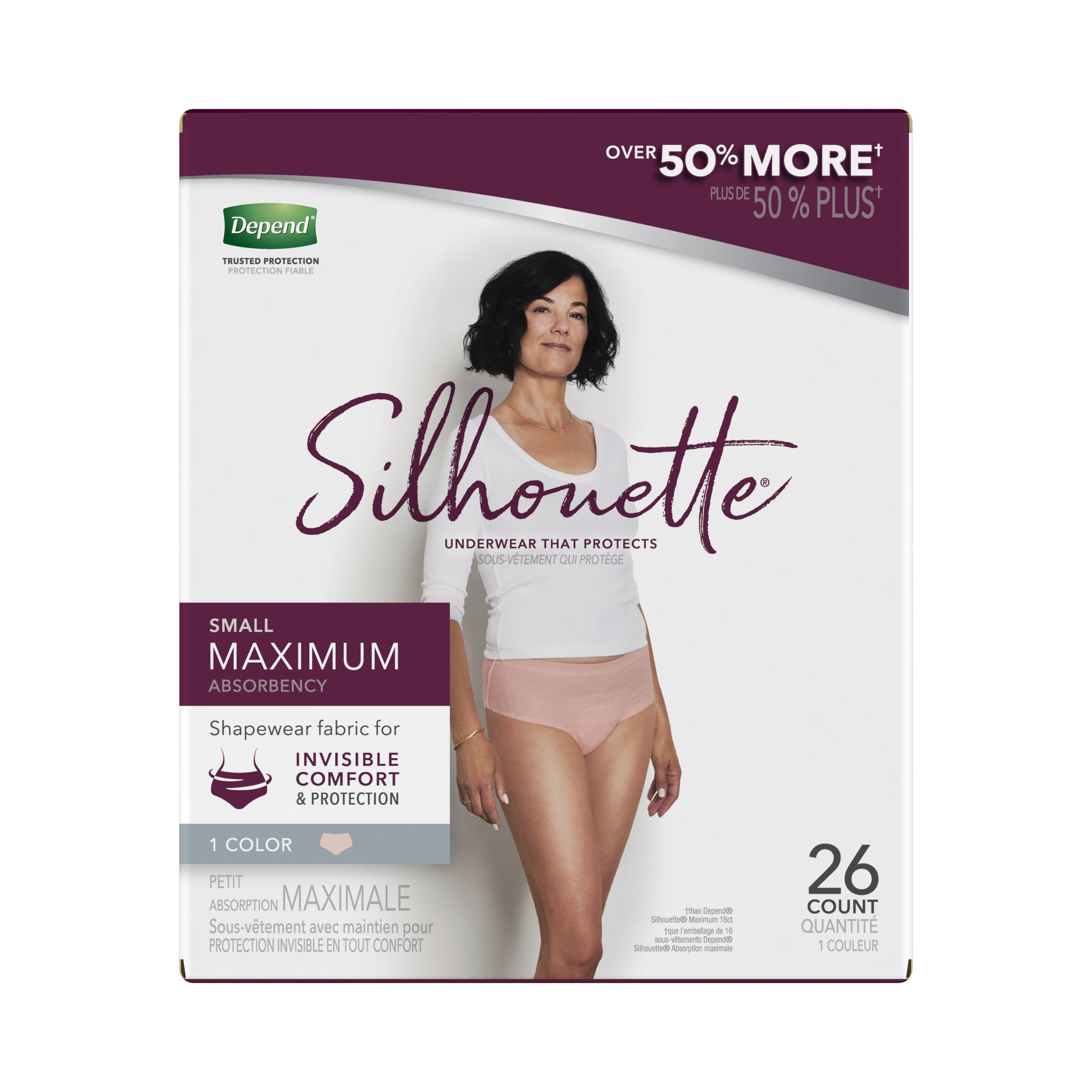 Depend Silhouette Underwear for Women Maximum Absorbency S M